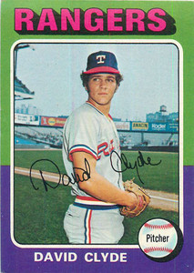 1975 Topps #12 David Clyde VG Texas Rangers 