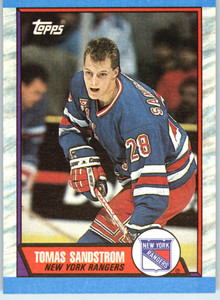 1989-90 Topps #54 Tomas Sandstrom VG New York Rangers 