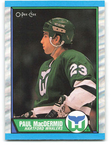 1989-90 O-Pee-Chee #183 Paul MacDermid VG RC Rookie Hartford Whalers 
