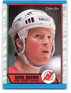 1989-90 O-Pee-Chee #242 Doug Brown VG New Jersey Devils 