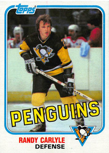 1981-82 Topps #E112 Randy Carlyle VG Pittsburgh Penguins 