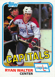 1981-82 Topps #E122 Ryan Walter VG Washington Capitals 