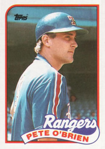 1989 Topps #629 Pete O'Brien NM-MT Texas Rangers 