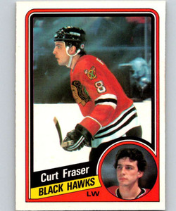1984-85 O-Pee-Chee #34 Curt Fraser VG  Chicago Blackhawks 