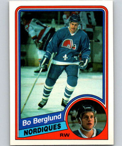 1984-85 O-Pee-Chee #276 Bo Berglund VG  RC Rookie Quebec Nordiques 