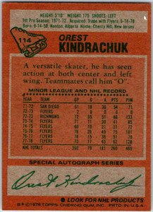 1978-79 Topps #114 Orest Kindrachuk VG Pittsburgh Penguins 