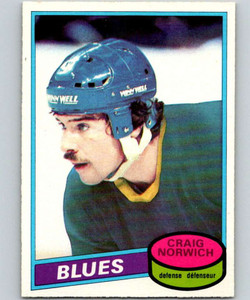 1980-81 O-Pee-Chee #53 Craig Norwich VG RC Rookie St. Louis Blues 