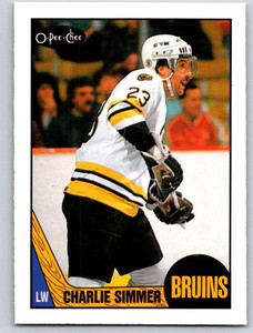 1987-88 O-Pee-Chee #52 Charlie Simmer VG Boston Bruins 