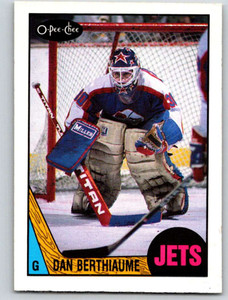 1987-88 O-Pee-Chee #217 Daniel Berthiaume VG RC Rookie Winnipeg Jets 