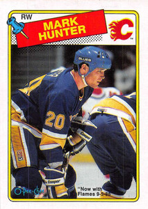 1988-89 O-Pee-Chee #187 Mark Hunter VG Calgary Flames 