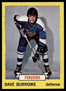 1973-74 Topps #27 Dave Burrows VG Pittsburgh Penguins 