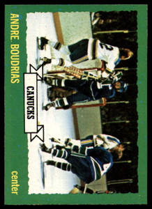 1973-74 Topps #19 Andre Boudrias VG Vancouver Canucks 