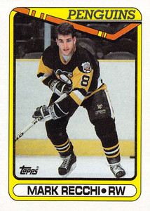 1990-91 Topps #280 Mark Recchi VG RC Rookie Pittsburgh Penguins 