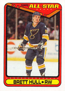 1990-91 Topps #195 Brett Hull VG St. Louis Blues 