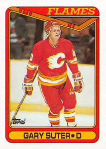 1990-91 Topps #205 Gary Suter VG Calgary Flames 