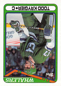 1990-91 Topps #260 Todd Krygier VG Hartford Whalers 