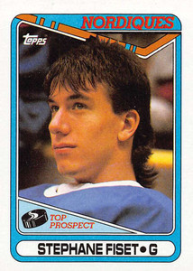 1990-91 Topps #312 Stephane Fiset VG RC Rookie Quebec Nordiques 