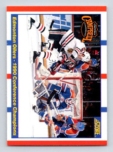 1990-91 Score #369 Edmonton Conference champions VG  Edmonton Oilers 