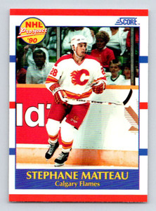 1990-91 Score #381 Stephane Matteau VG  RC Rookie Calgary Flames 