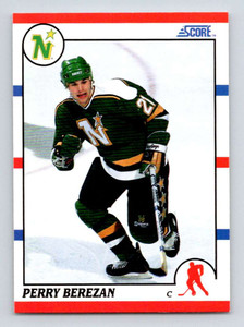 1990-91 Score #379 Perry Berezan VG  RC Rookie Minnesota North Stars 
