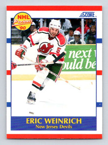 1990-91 Score #389 Eric Weinrich VG  RC Rookie New Jersey Devils 