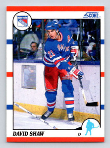 1990-91 Score #98 David Shaw VG  New York Rangers 