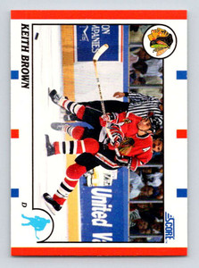 1990-91 Score #161 Keith Brown VG  Chicago Blackhawks 