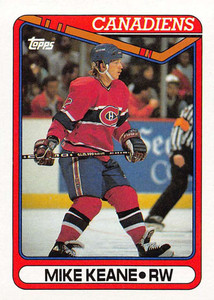1990-91 Topps #325 Mike Keane VG RC Rookie Montreal Canadiens 