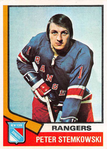1974-75 Topps #77 Pete Stemkowski VG  New York Rangers 