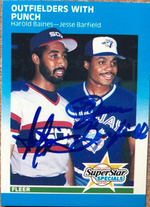 Harold Baines & Jesse Barfield Autographed 1987 Fleer #643
