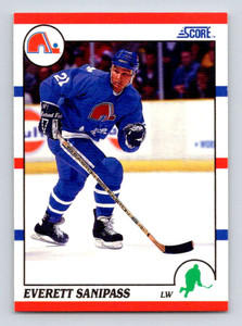 1990-91 Score #28 Everett Sanipass VG  RC Rookie Quebec Nordiques 