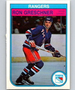 1982-83 O-Pee-Chee #224 Ron Greschner VG New York Rangers 