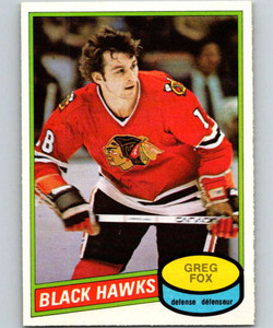 1980-81 O-Pee-Chee #268 Greg Fox VG Chicago Blackhawks 