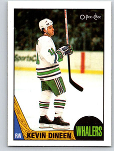 1987-88 O-Pee-Chee #124 Kevin Dineen VG Hartford Whalers 
