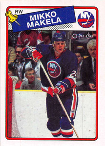 1988-89 O-Pee-Chee #44 Mikko Makela VG RC Rookie New York Islanders 
