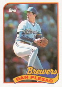 1989 Topps #740 Dan Plesac NM-MT Milwaukee Brewers 