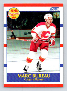 1990-91 Score #423 Marc Bureau VG  RC Rookie Calgary Flames 