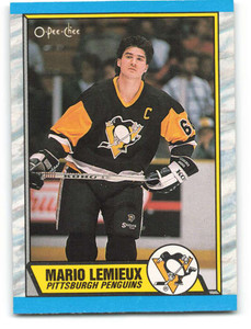 1989-90 O-Pee-Chee #1 Mario Lemieux VG Pittsburgh Penguins 