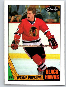 1987-88 O-Pee-Chee #179 Wayne Presley VG RC Rookie Chicago Blackhawks 