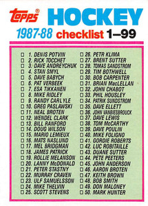 1987-88 Topps #197 Checklist VG  