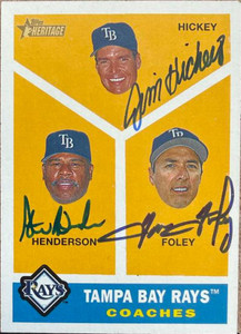 Steve Henderson, Tom Foley and Jim Hickey Autographed 2009 Topps Heritage #462 SP