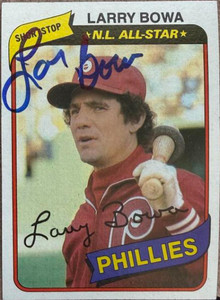 Larry Bowa Autographed 1980 Topps #630 Philadelphia Phillies Card 
