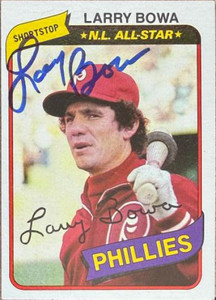 Larry Bowa Autographed 1980 Topps Burger King #7