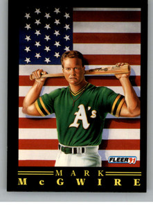1991 Fleer Pro Visions #4 Mark McGwire NM-MT  Oakland Athletics 