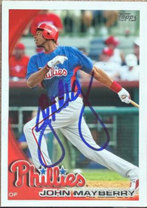 John Mayberry Jr. Autographed 2010 Topps Philadelphia Phillies #PHI9 