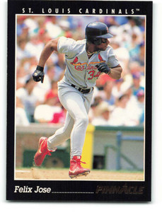 1993 Pinnacle #36 Felix Jose VG St. Louis Cardinals 