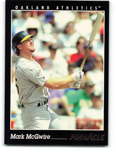 SOLD 72832 1993 Pinnacle #58 Mark McGwire VG Oakland Athletics 