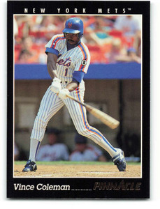1993 Pinnacle #69 Vince Coleman VG New York Mets 