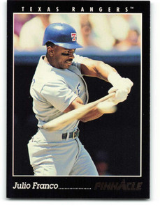 1993 Pinnacle #104 Julio Franco VG Texas Rangers 