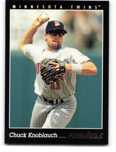 1993 Pinnacle #107 Chuck Knoblauch VG Minnesota Twins 